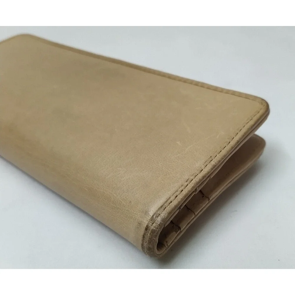Cole Haan Tan Leather Credit Card Bifold Long Wallet